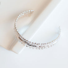 Load image into Gallery viewer, lavender cuff bracelet silver