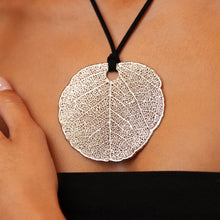 Load image into Gallery viewer, Cerrado Leaf Necklace with Vegetable Suede
