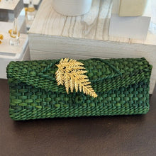Load image into Gallery viewer, NEW LEAF Clutch and Brooch - FERN in 22K gold

