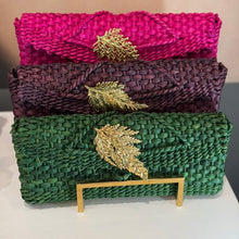 Load image into Gallery viewer, NEW LEAF Clutch and Brooch - FERN in 22K gold
