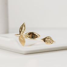 Load image into Gallery viewer, rose leaves bracelet or cuff is perfect to be worn alone or stacked (or layered) with other pieces.
