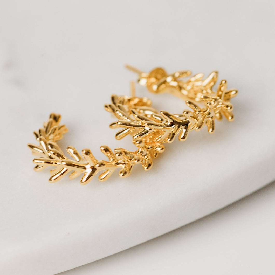 Sheinelle Jones earrings TODAY SHOW botanical earrings made from real plants lemon cypress hoops botanical jewelry 